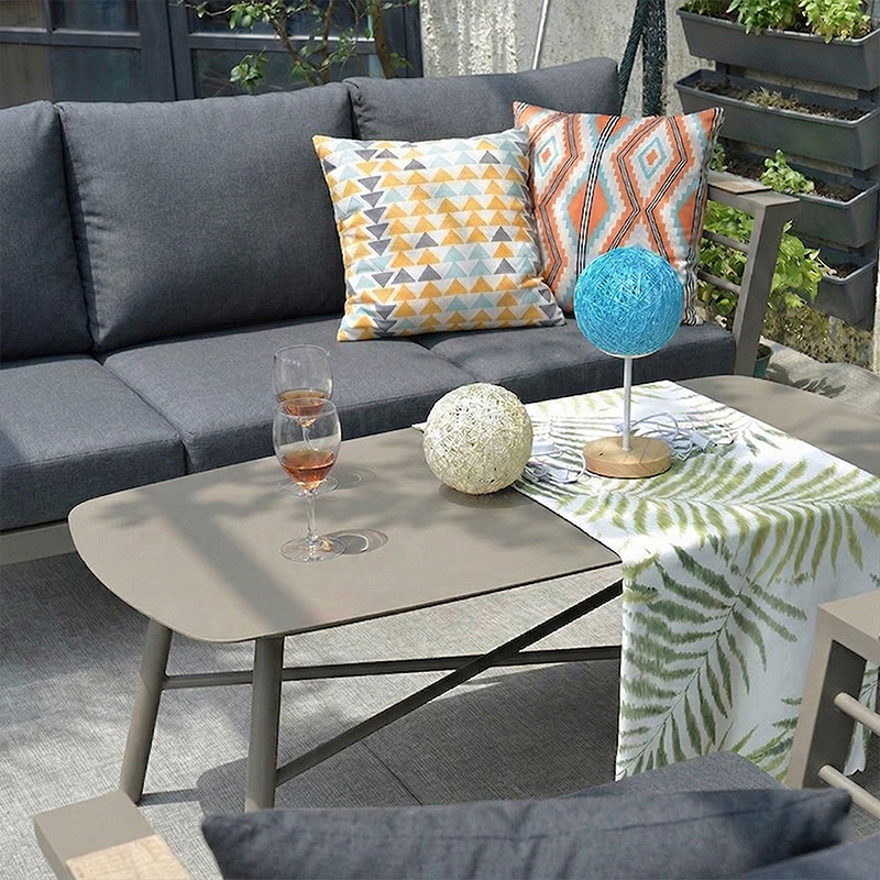 Contemporary Scandinavian Aluminum Outdoor Patio Sofa - 1/3 Seater For Balcony &amp; Outdoor