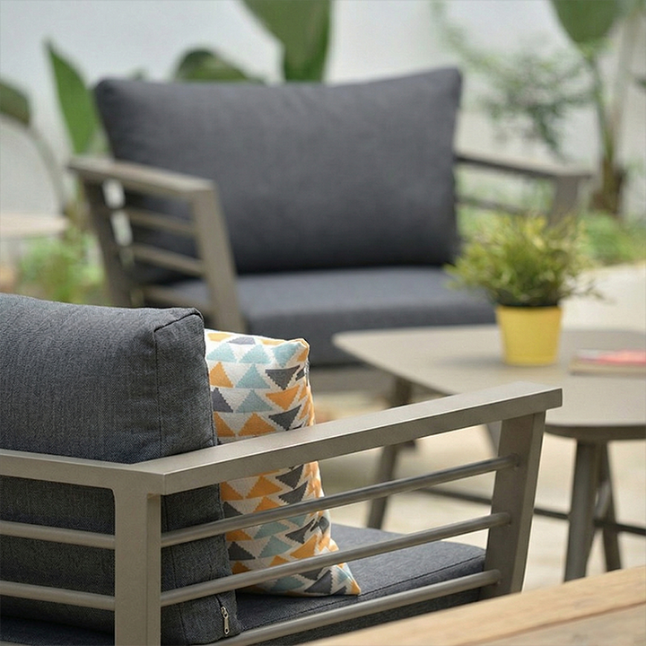 Contemporary Scandinavian Aluminum Outdoor Patio Sofa - 1/3 Seater For Balcony &amp; Outdoor