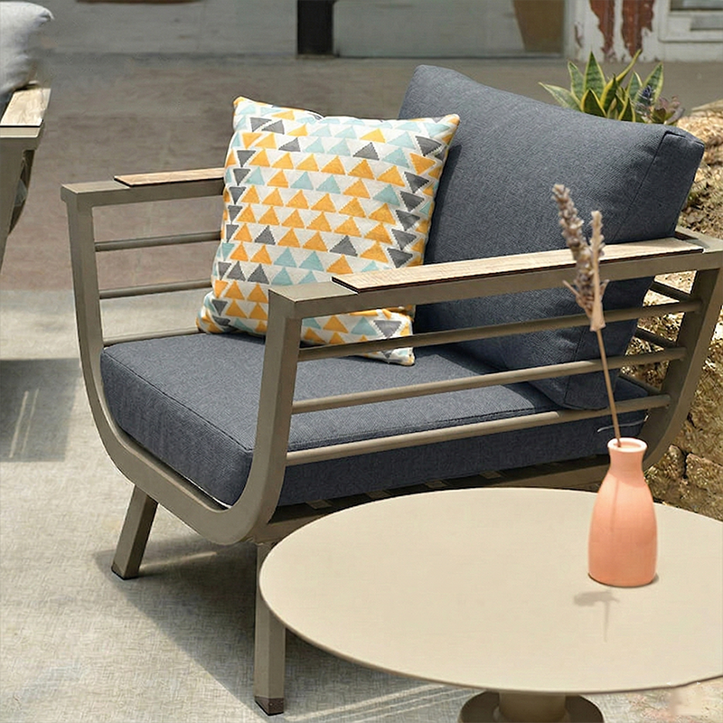 Contemporary Scandinavian Aluminum Outdoor Patio Sofa - 1/3 Seater For Balcony &amp; Outdoor