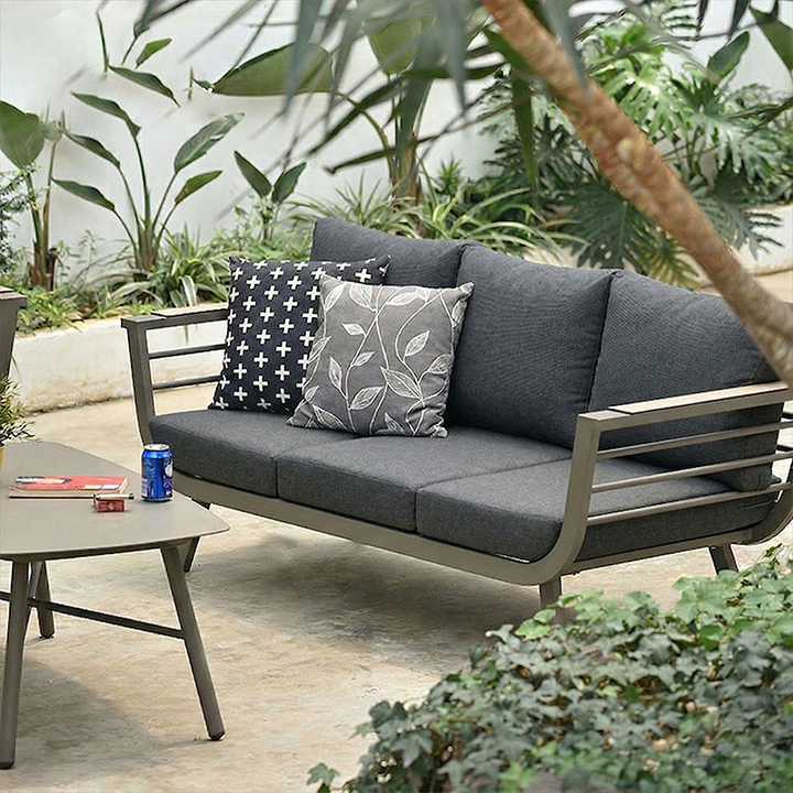 Contemporary Scandinavian Aluminum Outdoor Patio Sofa - 1/3 Seater For Balcony &amp; Outdoor