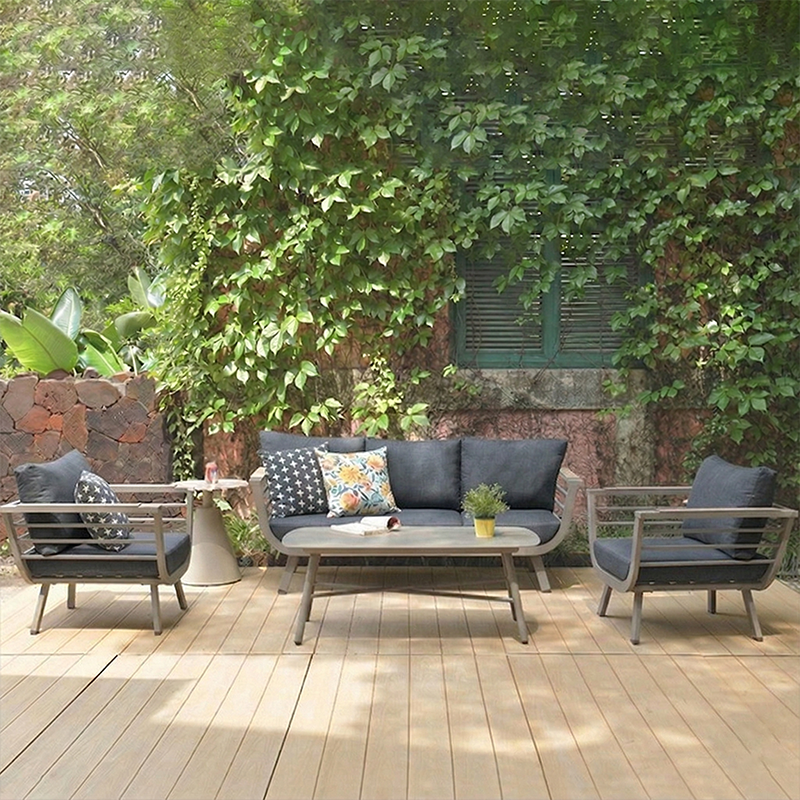 Contemporary Scandinavian Aluminum Outdoor Patio Sofa - 1/3 Seater For Balcony &amp; Outdoor