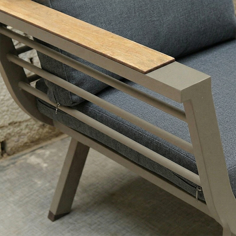 Contemporary Scandinavian Aluminum Outdoor Patio Sofa - 1/3 Seater For Balcony &amp; Outdoor