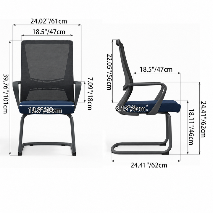 Modern Minimalist Ergonomic Executive Mesh Office Chair - Breathable Lumbar Support Desk Chair For Home Office