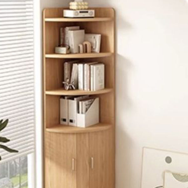 Modern Minimalist Fan-Shaped Engineered Wood Nightstand 6-Tier For Bedroom
