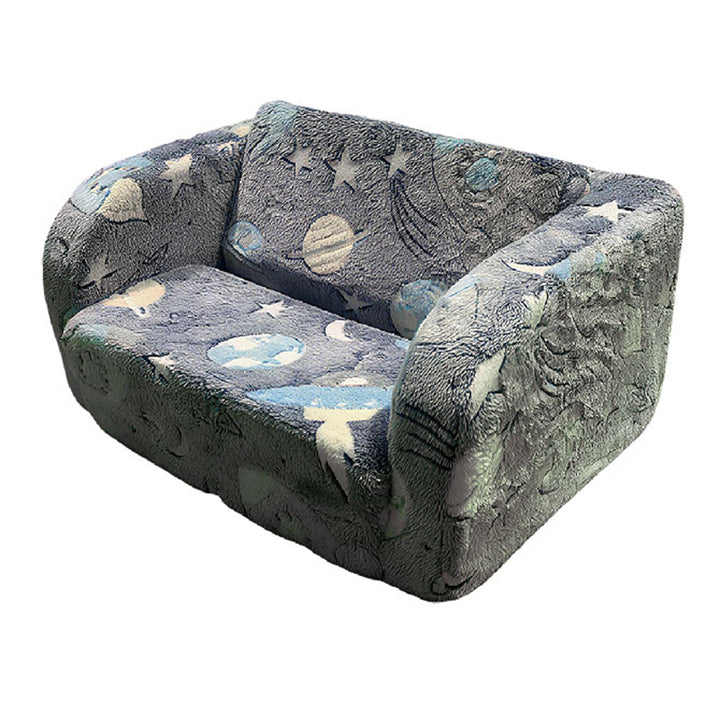 Contemporary Creative Rectangular Kids Sofa: Compressible - Freely Combinable Backrest Armrest Sleeper Sofa For Living Room