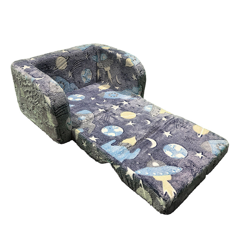 Contemporary Creative Rectangular Kids Sofa: Compressible - Freely Combinable Backrest Armrest Sleeper Sofa For Living Room