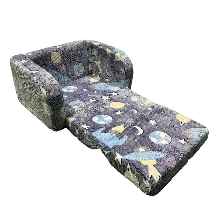 Contemporary Creative Rectangular Kids Sofa: Compressible - Freely Combinable Backrest Armrest Sleeper Sofa For Living Room