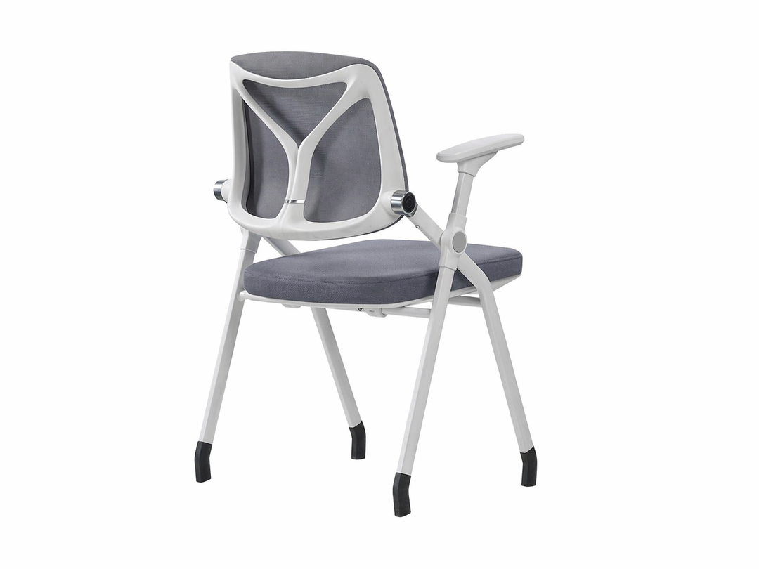 Modern PP Armrest &amp; Mesh Back Ergonomic Folding Desk Chair - Minimalist High-Density Sponge Seat &amp; Durable Frame For Home Office