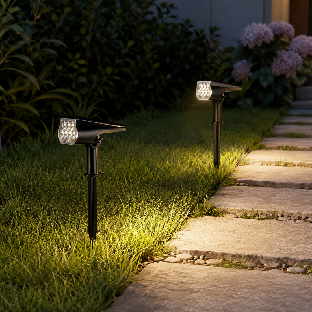 Moderne minimalistische solarbetriebene wasserdichte rechteckige ovale PE LED Bodensteckleuchte für den Garten 