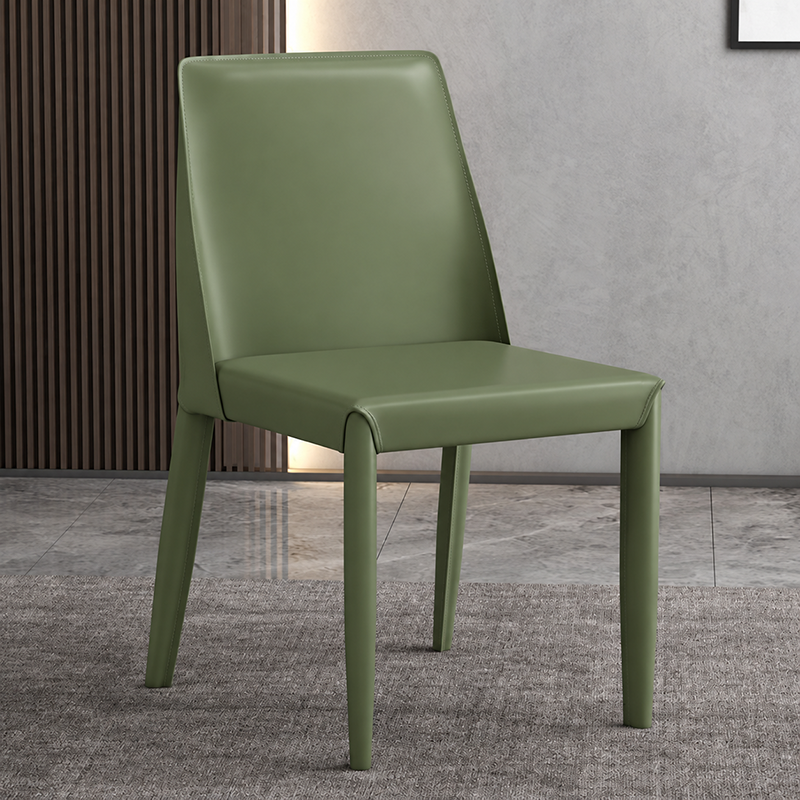 Chaise de salle à manger contemporaine nordique carrée rectangulaire en tube d&