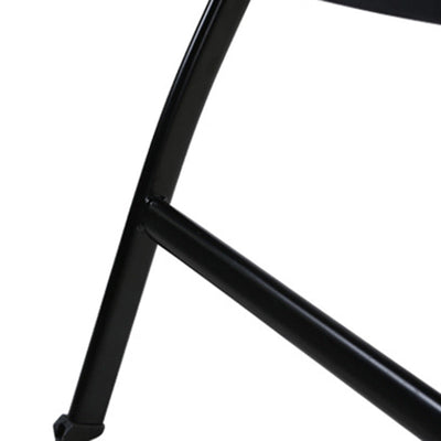 Moderna silla de escritorio de hierro y plástico minimalista sin respaldo para oficina en casa 
