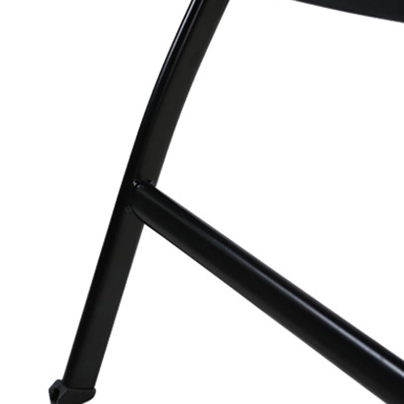Moderna silla de escritorio de hierro y plástico minimalista sin respaldo para oficina en casa 