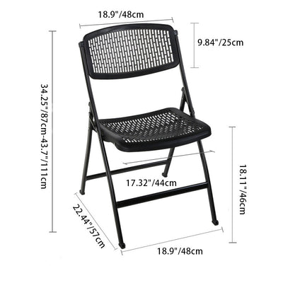Moderna silla de escritorio de hierro y plástico minimalista sin respaldo para oficina en casa 