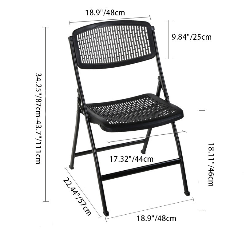 Moderna silla de escritorio de hierro y plástico minimalista sin respaldo para oficina en casa 