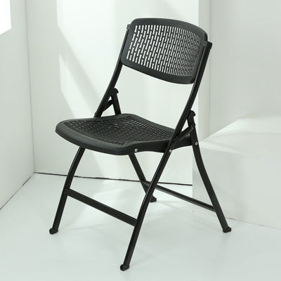 Moderna silla de escritorio de hierro y plástico minimalista sin respaldo para oficina en casa 