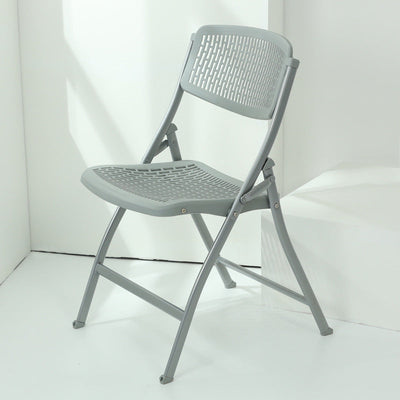 Moderna silla de escritorio de hierro y plástico minimalista sin respaldo para oficina en casa 