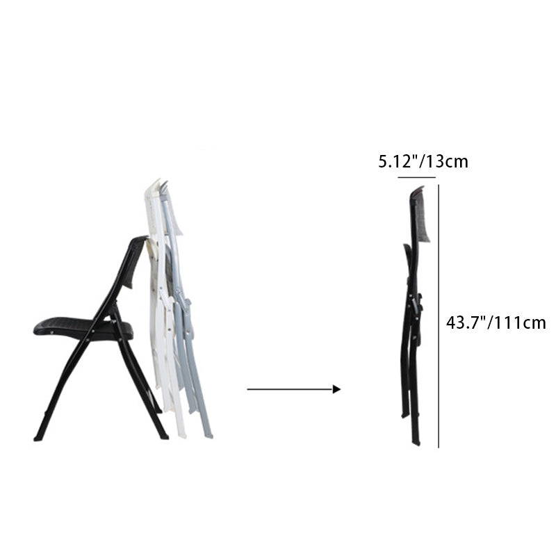 Moderna silla de escritorio de hierro y plástico minimalista sin respaldo para oficina en casa 