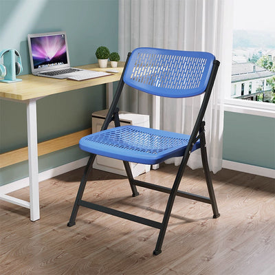 Moderna silla de escritorio de hierro y plástico minimalista sin respaldo para oficina en casa 