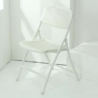 Moderna silla de escritorio de hierro y plástico minimalista sin respaldo para oficina en casa 