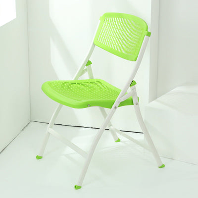 Moderna silla de escritorio de hierro y plástico minimalista sin respaldo para oficina en casa 