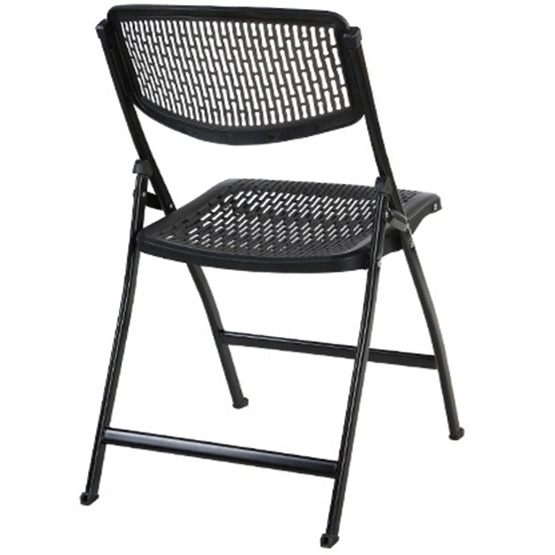 Moderna silla de escritorio de hierro y plástico minimalista sin respaldo para oficina en casa 