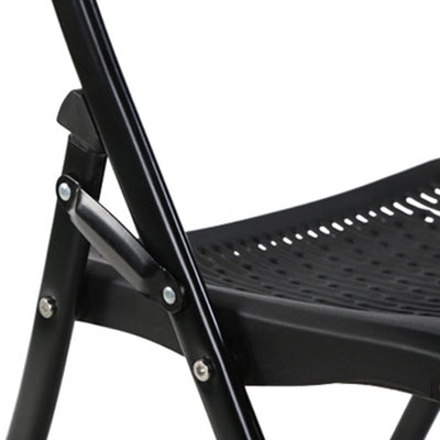 Moderna silla de escritorio de hierro y plástico minimalista sin respaldo para oficina en casa 