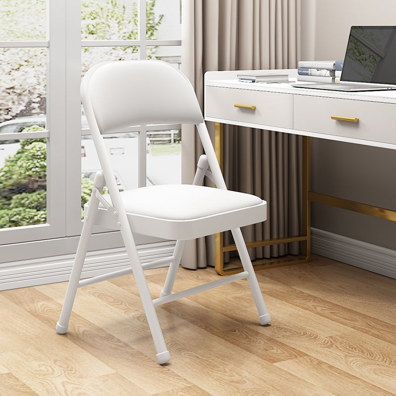 Moderner Einfachheit Stahl Leder Schreibtischstuhl Rückenlehne ohne Armlehnen für das Home Office 
