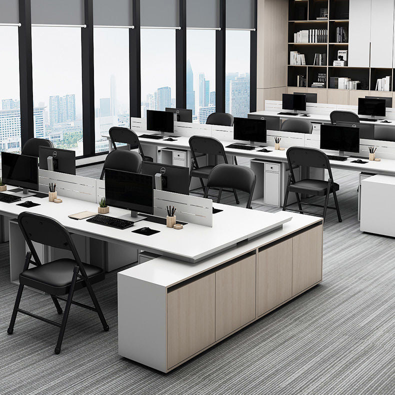 Moderner Einfachheit Stahl Leder Schreibtischstuhl Rückenlehne ohne Armlehnen für das Home Office 
