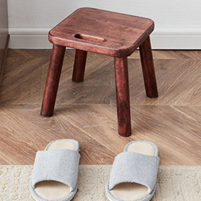Zeitgenössischer Einfachheit Gummibaum Holz Hocker Rückenlos Armlehnlos Für Wohnzimmer 