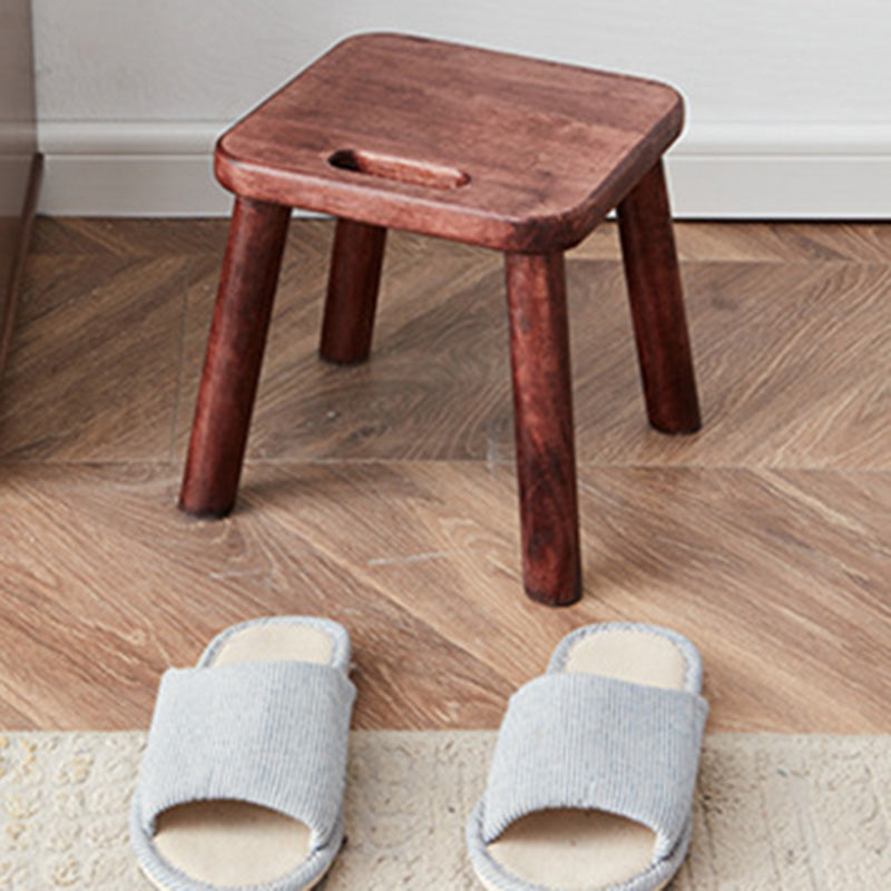 Zeitgenössischer Einfachheit Gummibaum Holz Hocker Rückenlos Armlehnlos Für Wohnzimmer 
