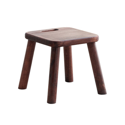 Zeitgenössischer Einfachheit Gummibaum Holz Hocker Rückenlos Armlehnlos Für Wohnzimmer 