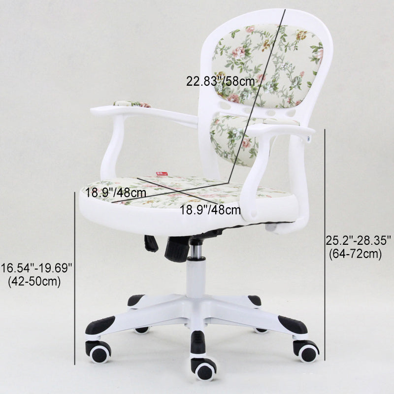 Chaise de bureau en tissu de simplicité moderne en nylon et cuir PU avec dossier et accoudoirs pour bureau à domicile 