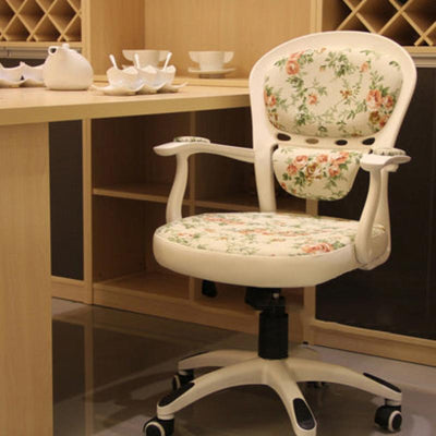 Moderner Einfachheitsstoff Nylon PU Schreibtischstuhl Rückenlehne Armlehne für das Home Office 