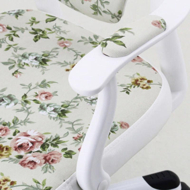 Chaise de bureau en tissu de simplicité moderne en nylon et cuir PU avec dossier et accoudoirs pour bureau à domicile 