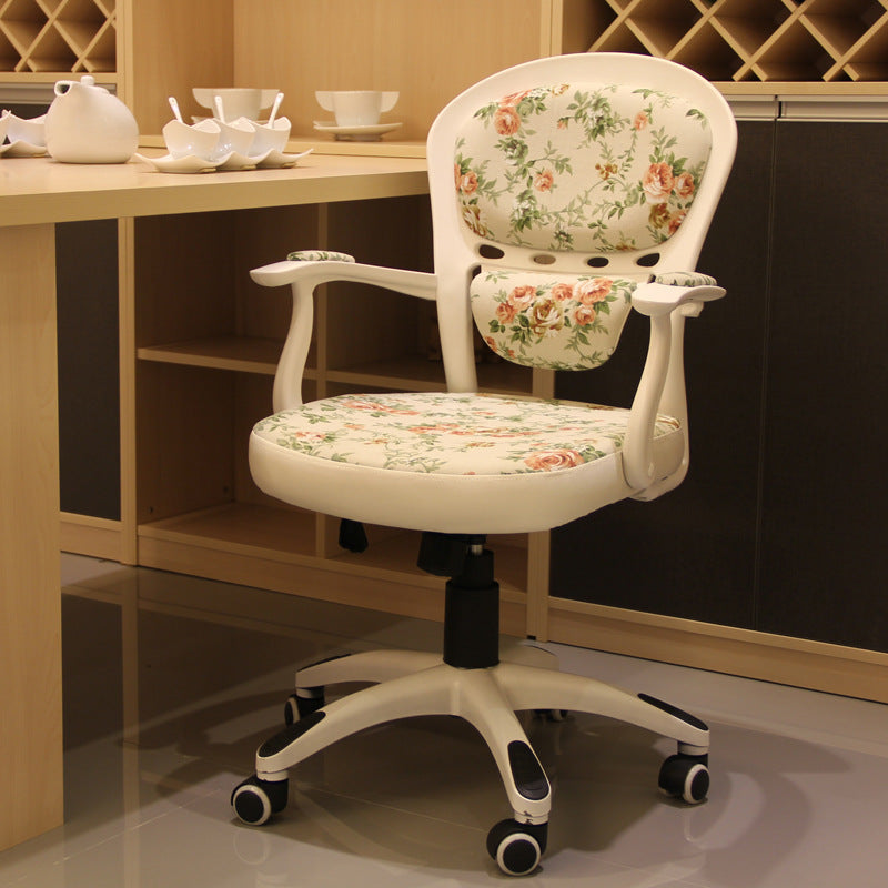 Chaise de bureau en tissu de simplicité moderne en nylon et cuir PU avec dossier et accoudoirs pour bureau à domicile 