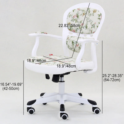 Moderner Einfachheitsstoff Nylon PU Schreibtischstuhl Rückenlehne Armlehne für das Home Office 