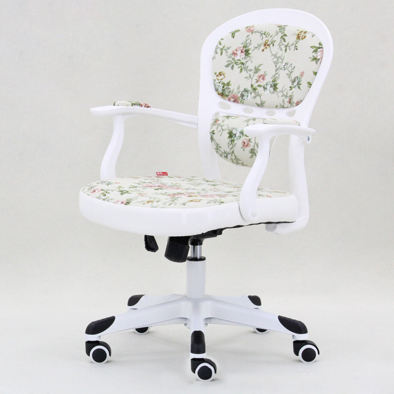 Chaise de bureau en tissu de simplicité moderne en nylon et cuir PU avec dossier et accoudoirs pour bureau à domicile 