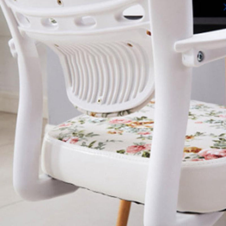 Chaise de bureau en tissu de simplicité moderne en nylon et cuir PU avec dossier et accoudoirs pour bureau à domicile 