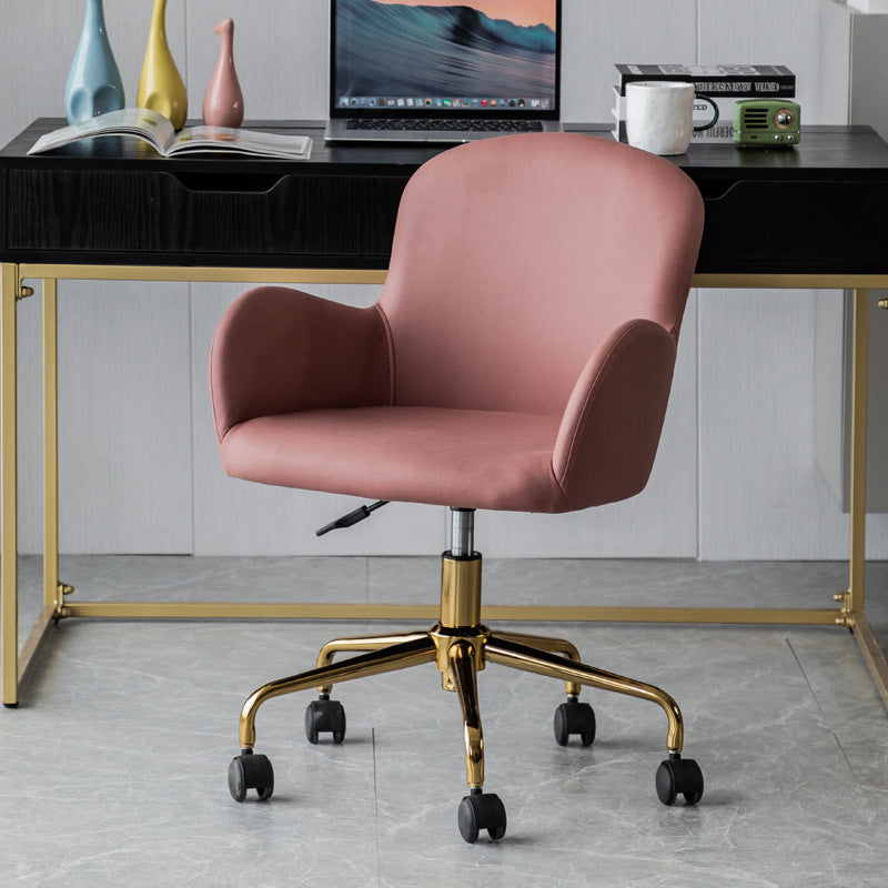 Moderner Einfachheitsstoff Edelstahl-Schreibtischstuhl Rückenlehne Armlehne Für Home Office 
