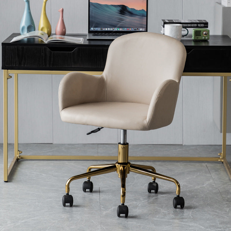 Moderner Einfachheitsstoff Edelstahl-Schreibtischstuhl Rückenlehne Armlehne Für Home Office 