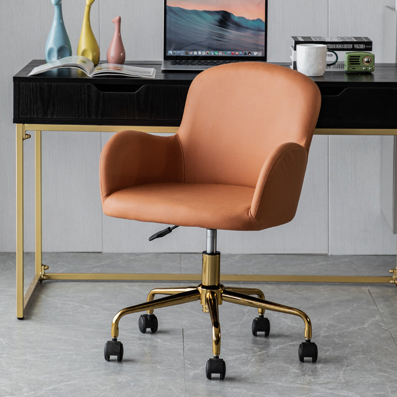 Moderner Einfachheitsstoff Edelstahl-Schreibtischstuhl Rückenlehne Armlehne Für Home Office 