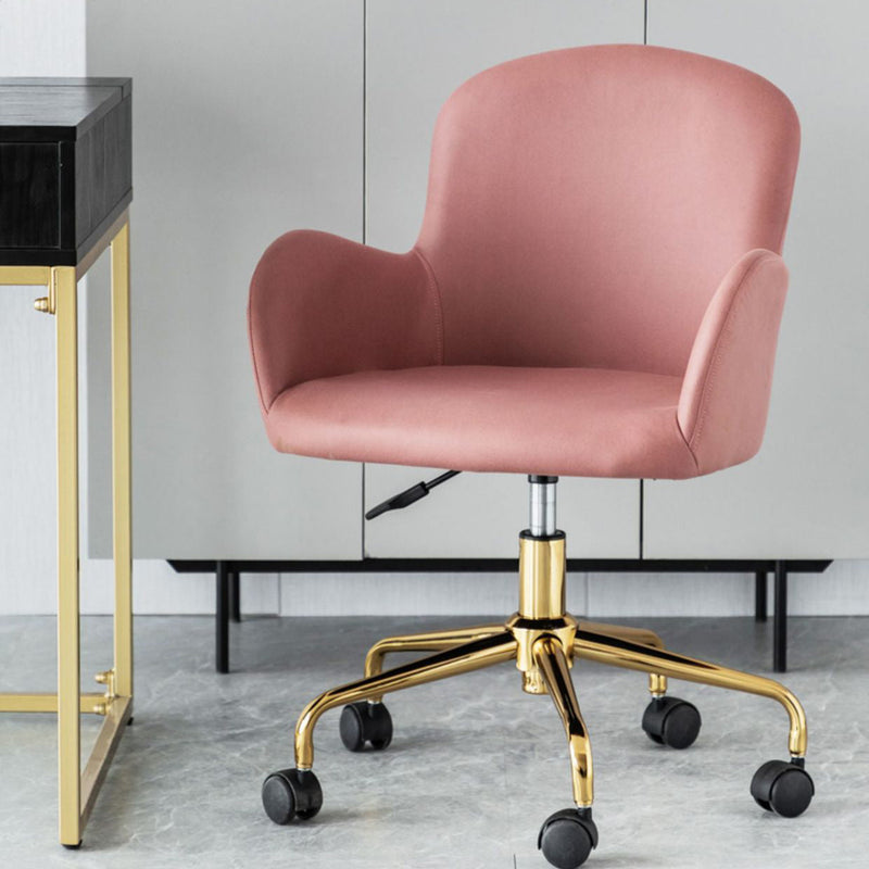 Moderner Einfachheitsstoff Edelstahl-Schreibtischstuhl Rückenlehne Armlehne Für Home Office 