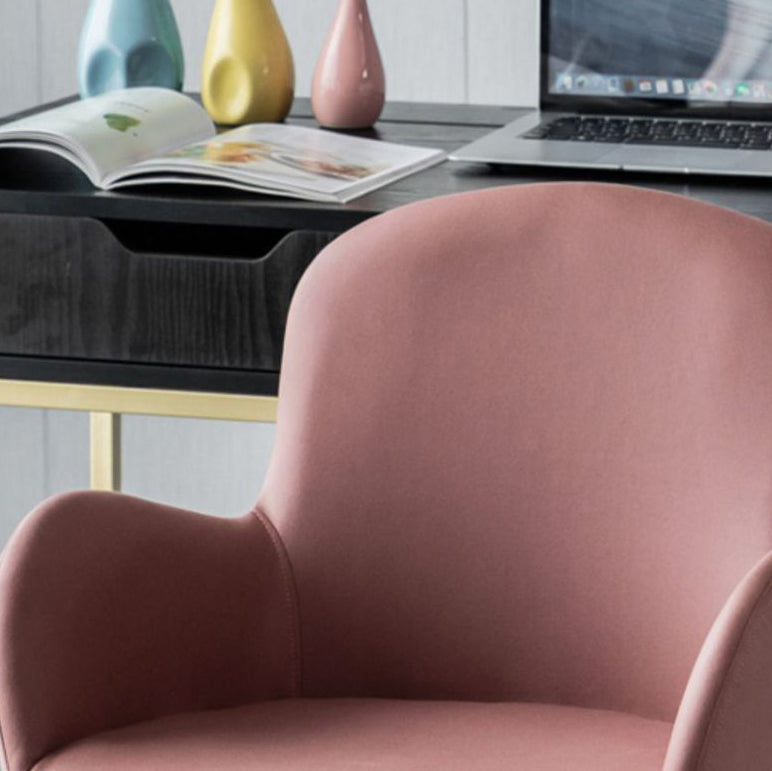 Moderner Einfachheitsstoff Edelstahl-Schreibtischstuhl Rückenlehne Armlehne Für Home Office 