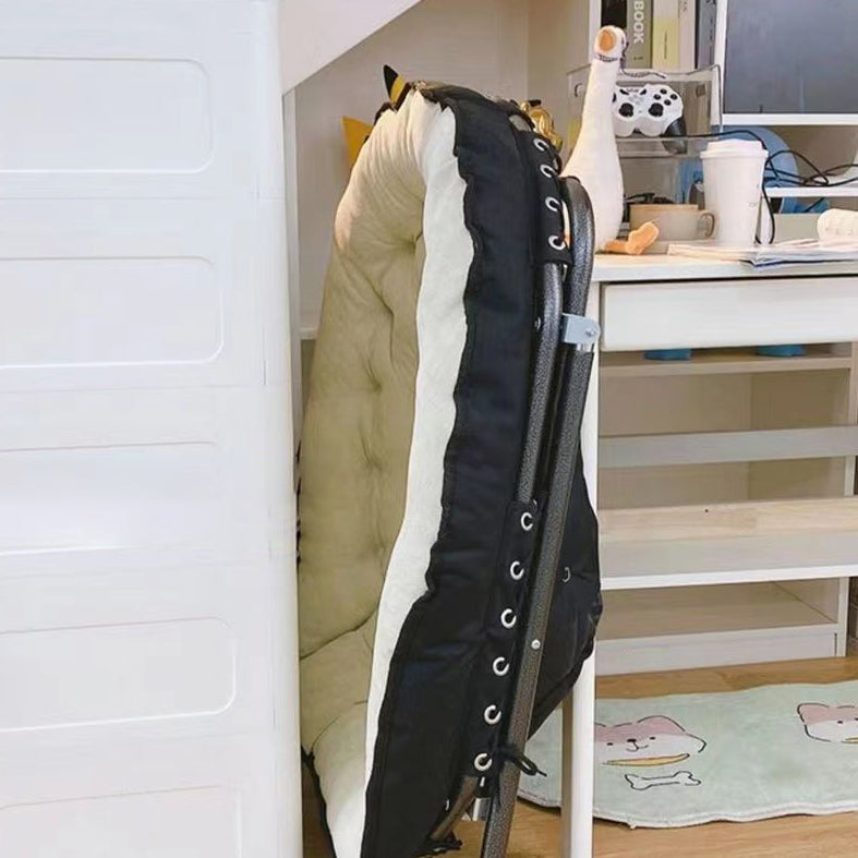 Moderner Einfachheitsstoff Kohlenstoffstahl Schreibtischstuhl Rückenlehne ohne Armlehnen für das Home-Office 