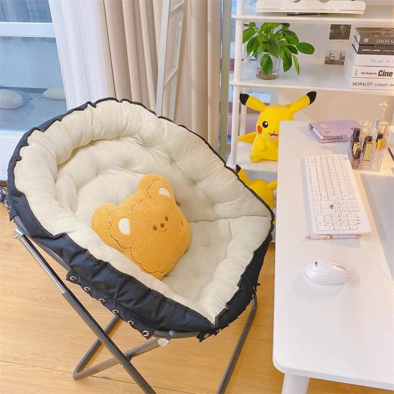Moderner Einfachheitsstoff Kohlenstoffstahl Schreibtischstuhl Rückenlehne ohne Armlehnen für das Home-Office 