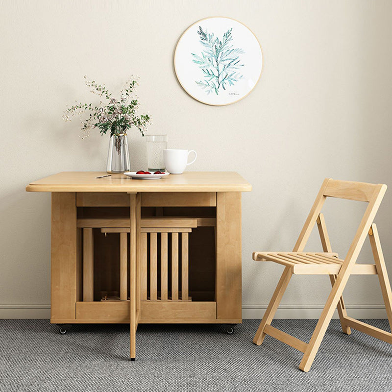 Moderner minimalistischer Esszimmerstuhl aus Massivholz ohne Rückenlehne für das Esszimmer 