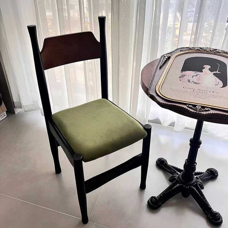 Moderne Einfachheit Eschenholz Samt Esszimmerstuhl Rückenlehne Ohne Armlehnen Für Esszimmer 