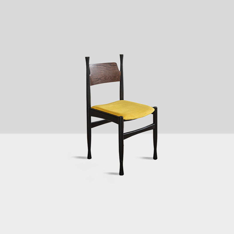 Moderne Einfachheit Eschenholz Samt Esszimmerstuhl Rückenlehne Ohne Armlehnen Für Esszimmer 