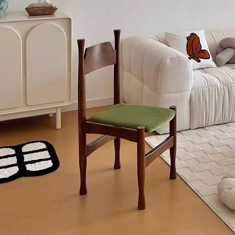 Moderne Einfachheit Eschenholz Samt Esszimmerstuhl Rückenlehne Ohne Armlehnen Für Esszimmer 