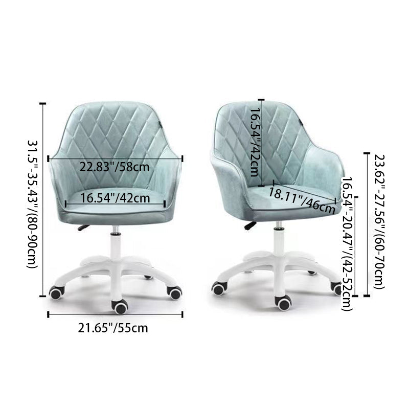 Moderne Einfachheit Flanell-Nylon-Schreibtischstuhl Rückenlehne Armlehne für das Home Office 